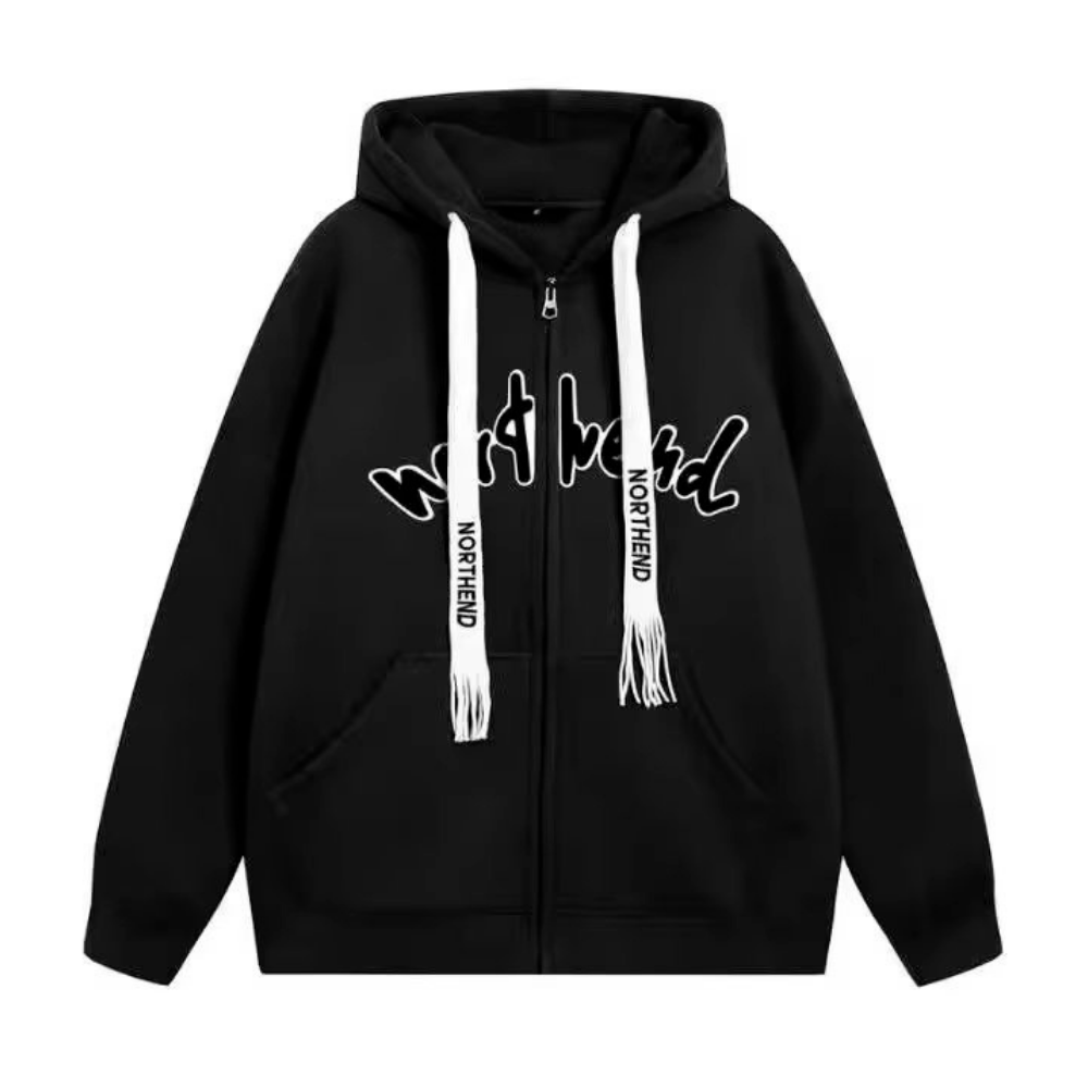 Simple Letters Plush Hoodie