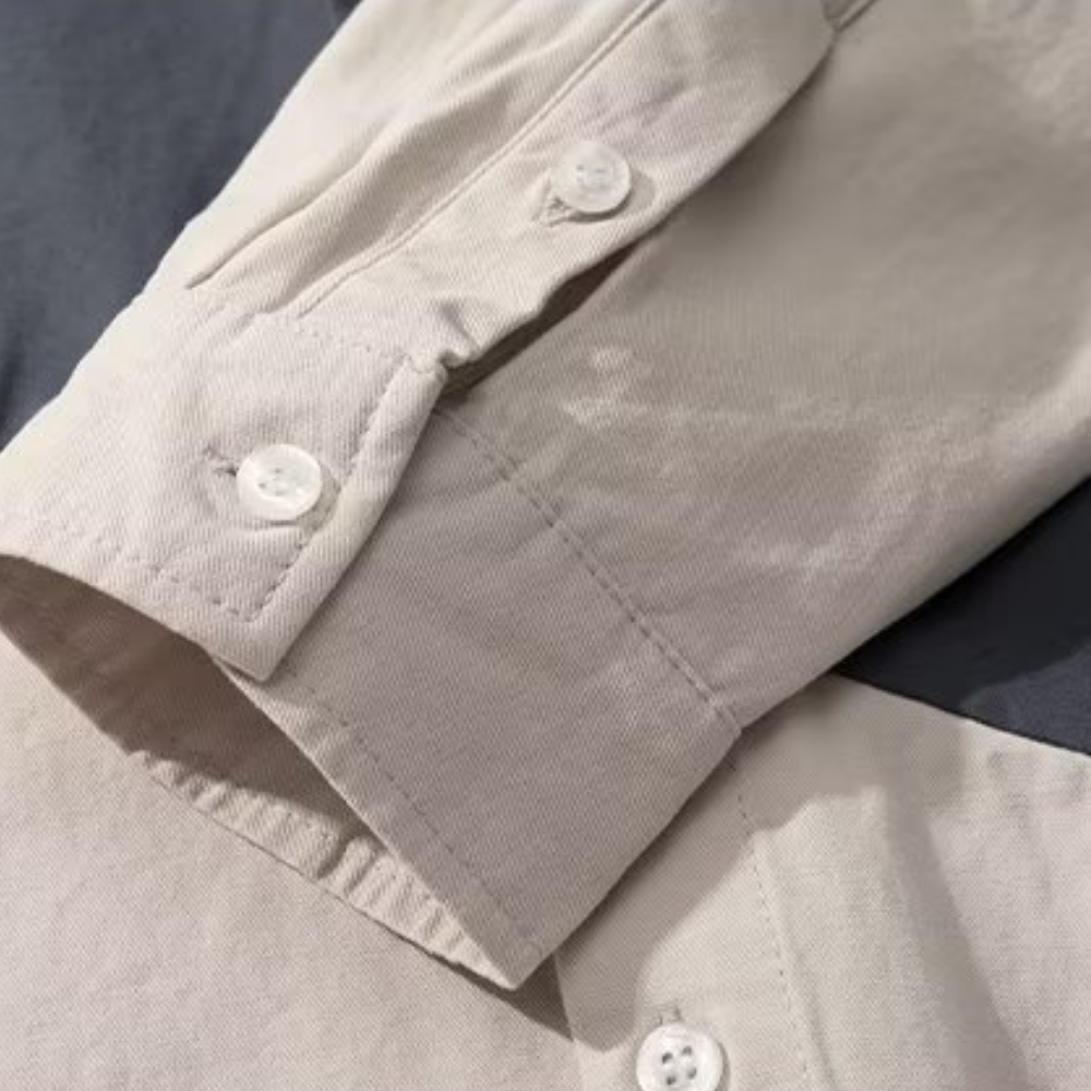 Preppy Irregular Contrast Color Shirt