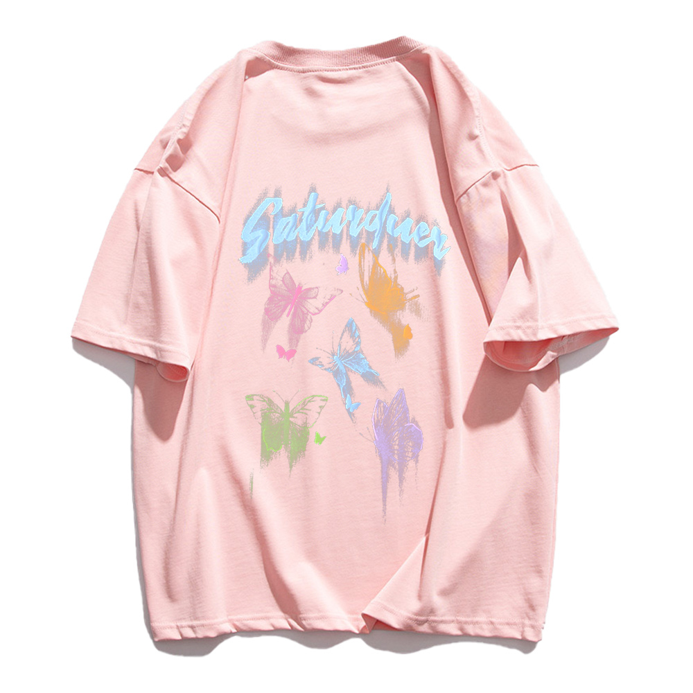Casual Colorful Butterfly T-shirt
