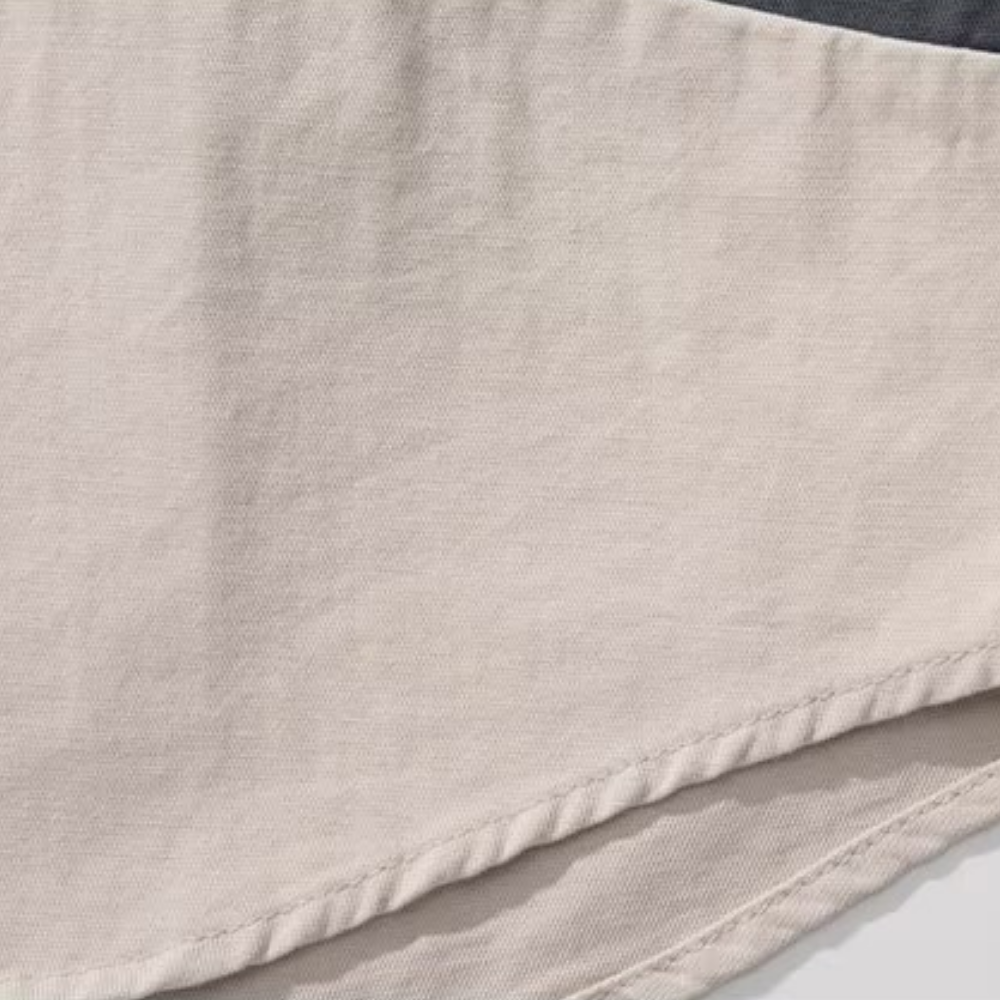 Preppy Irregular Contrast Color Shirt