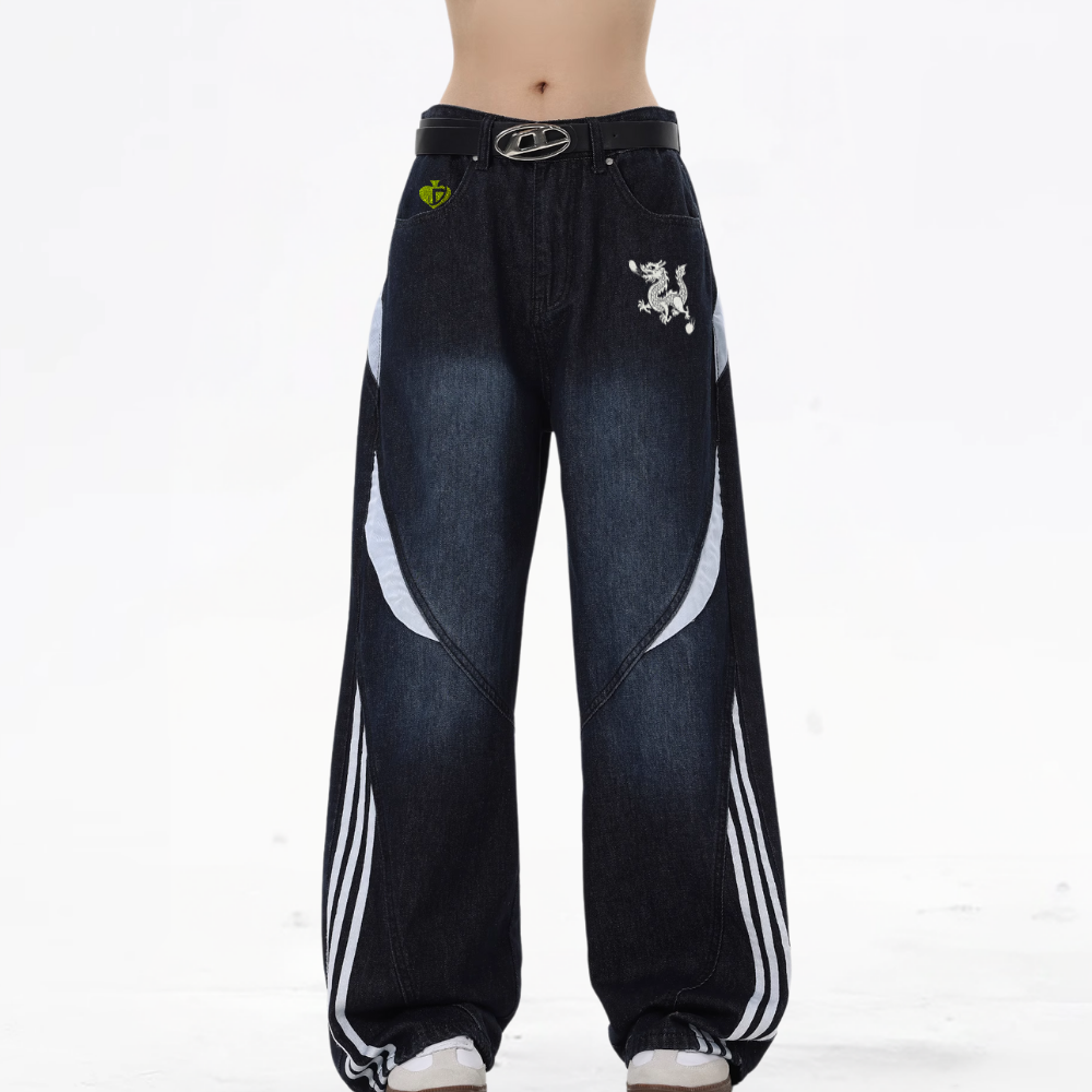 DF| Sport Striped Dragon Jeans