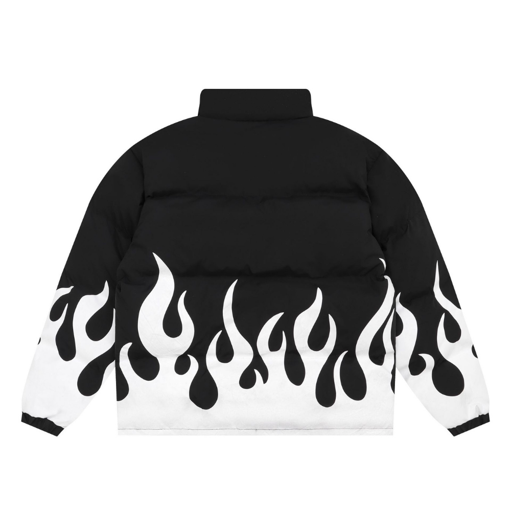 Hip Hop Flame Patch Coat