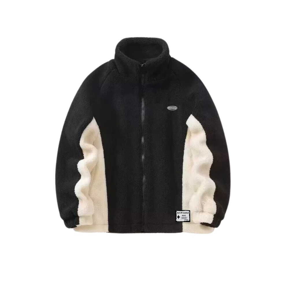 OOC' Vintage Color Blocking Sherpa Coat