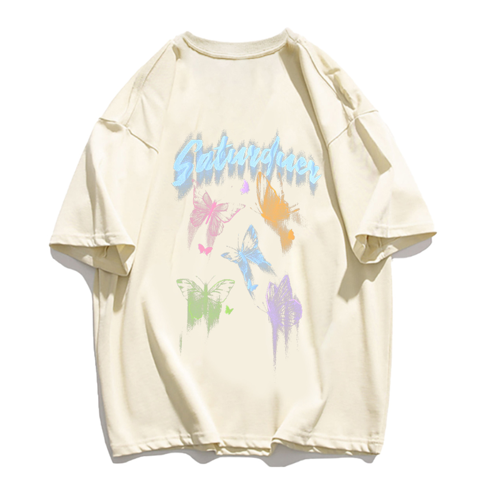 Casual Colorful Butterfly T-shirt