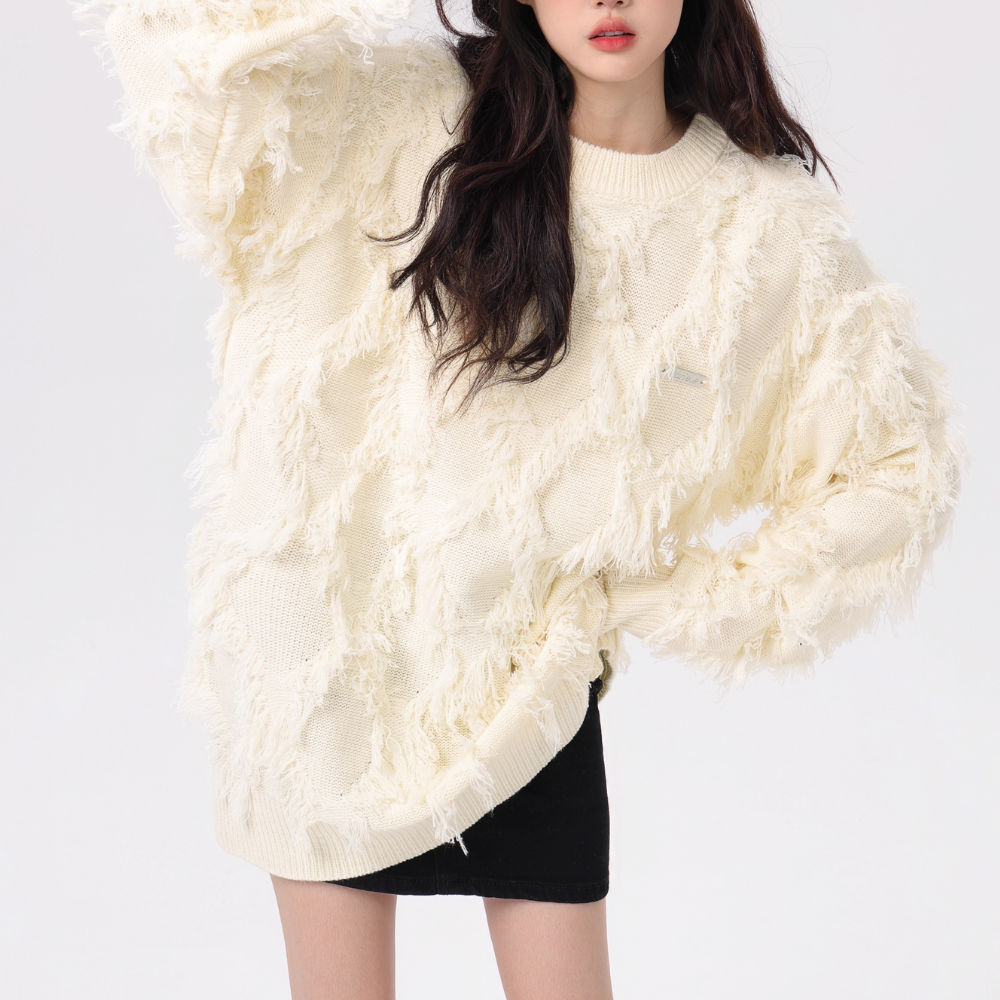 Women's American Solid Color Versatile Sweater