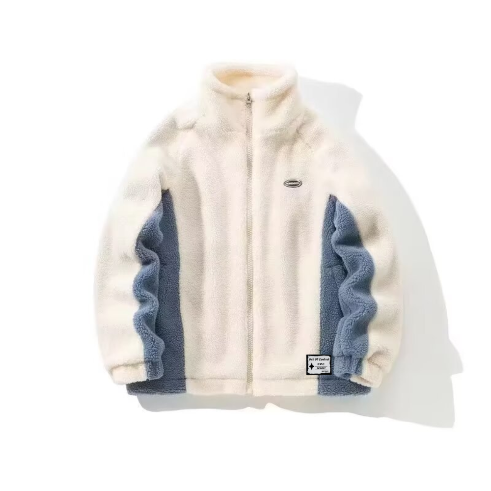 OOC' Vintage Color Blocking Sherpa Coat