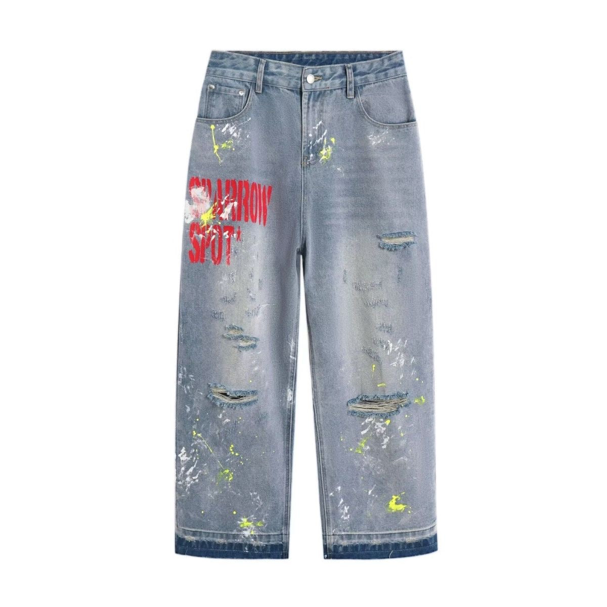 Unseen Echoes Street Spill, Studio Stitched Jeans