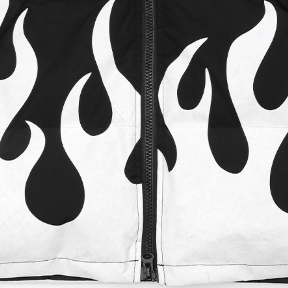 Hip Hop Flame Patch Coat