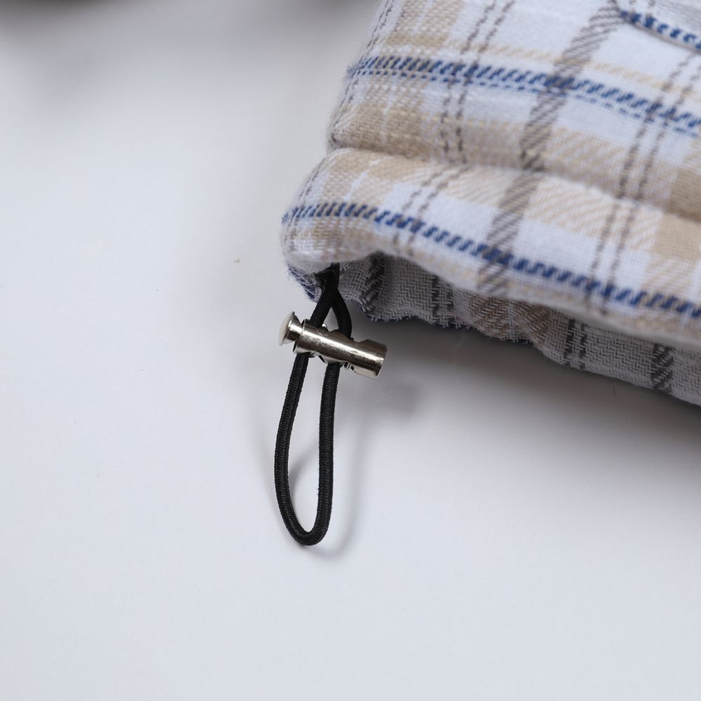 【NOW TREND】Plaid Button Lambskin Collar Coat