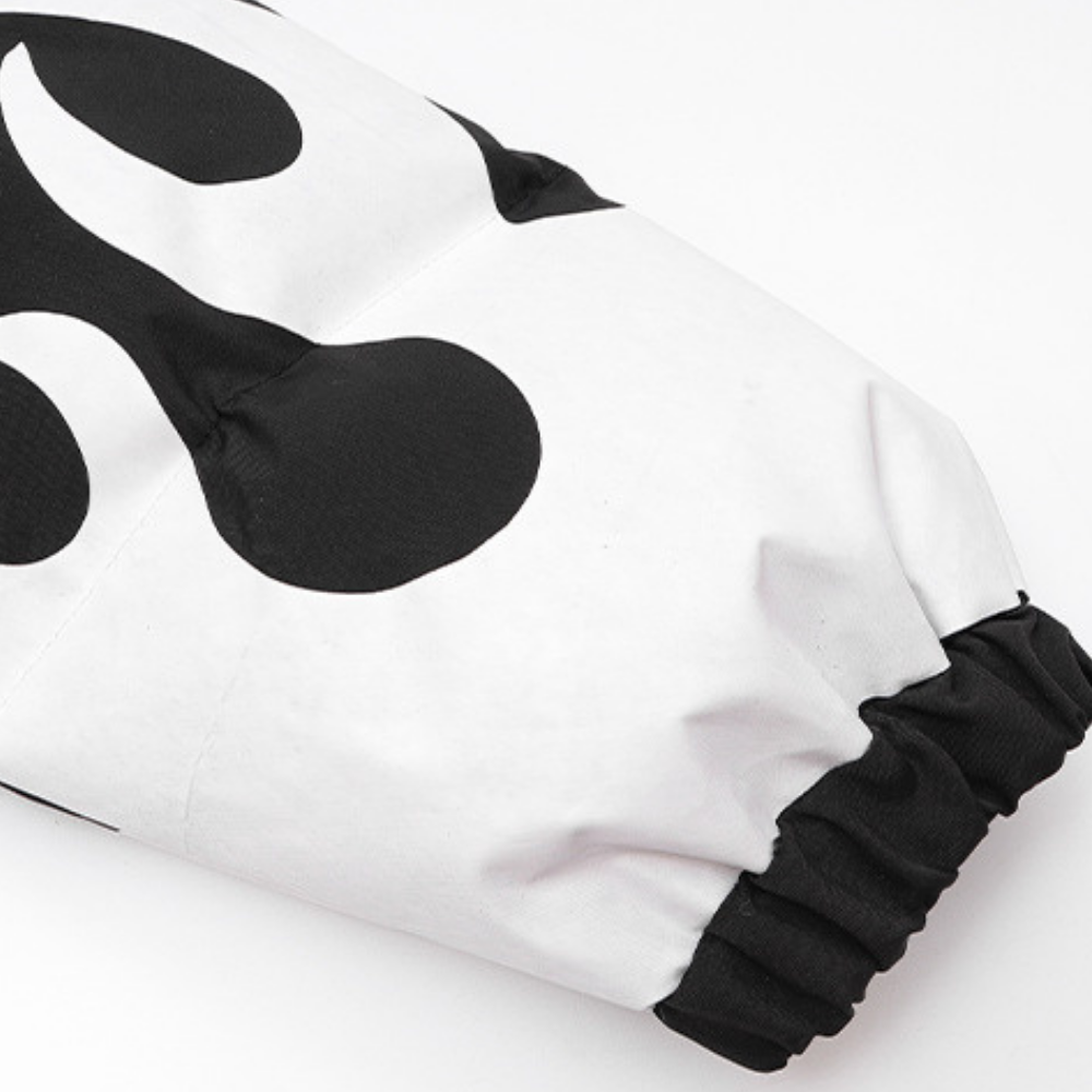 Hip Hop Flame Patch Coat