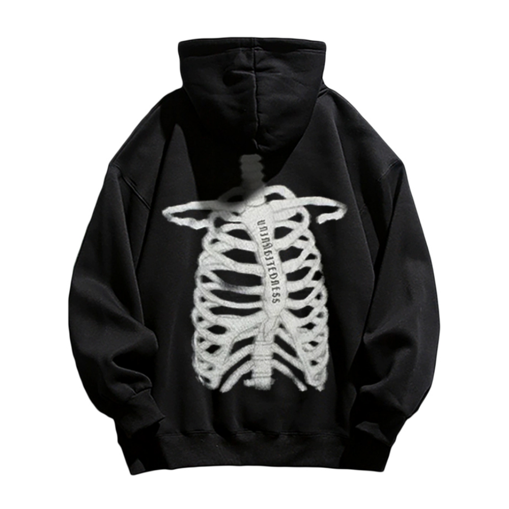Urban Dark Skeleton Graphic Hoodie