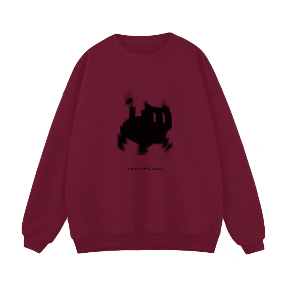 Minimalist Fuzzy Kitten Print Sweatshirt