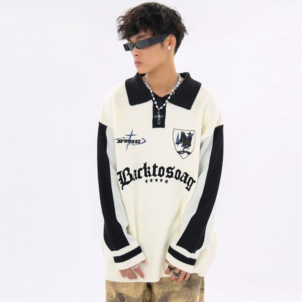 High Street Letter Polo Sweater