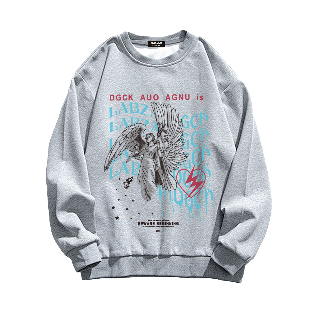 Angel Sculpture Print Sweatshirt