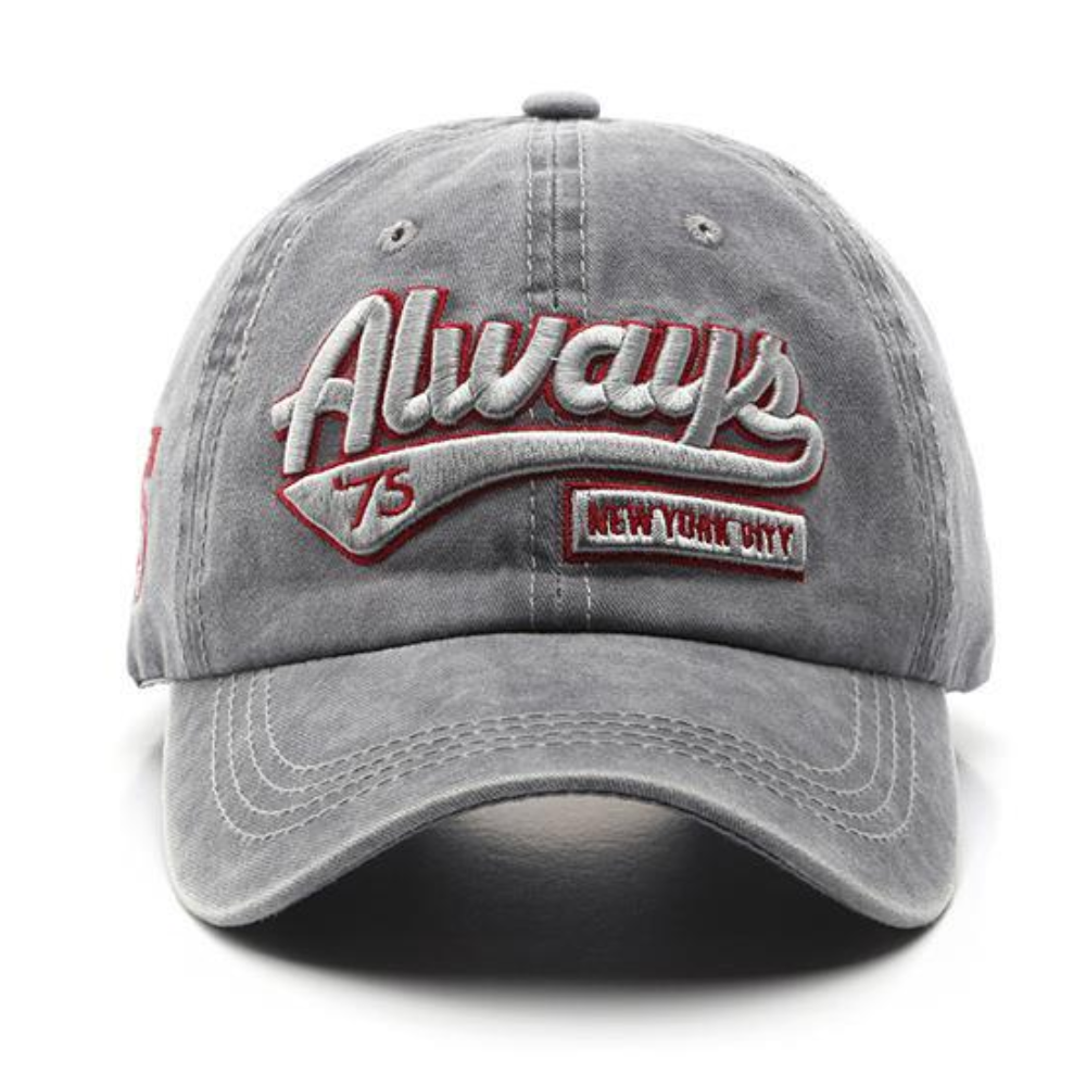 Street Washed Letter Embroidered Hat