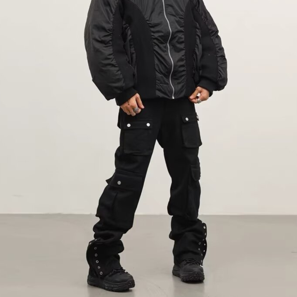 High Street Multi-Pocket Buttoned Cargo Pants