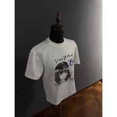 Street Philanthropist Shibuya Girl Hand Painted Vintage Short Sleeve Versatile Details