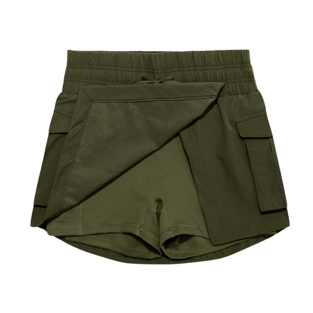 Women's Athletic High Waist Cargo Shorts