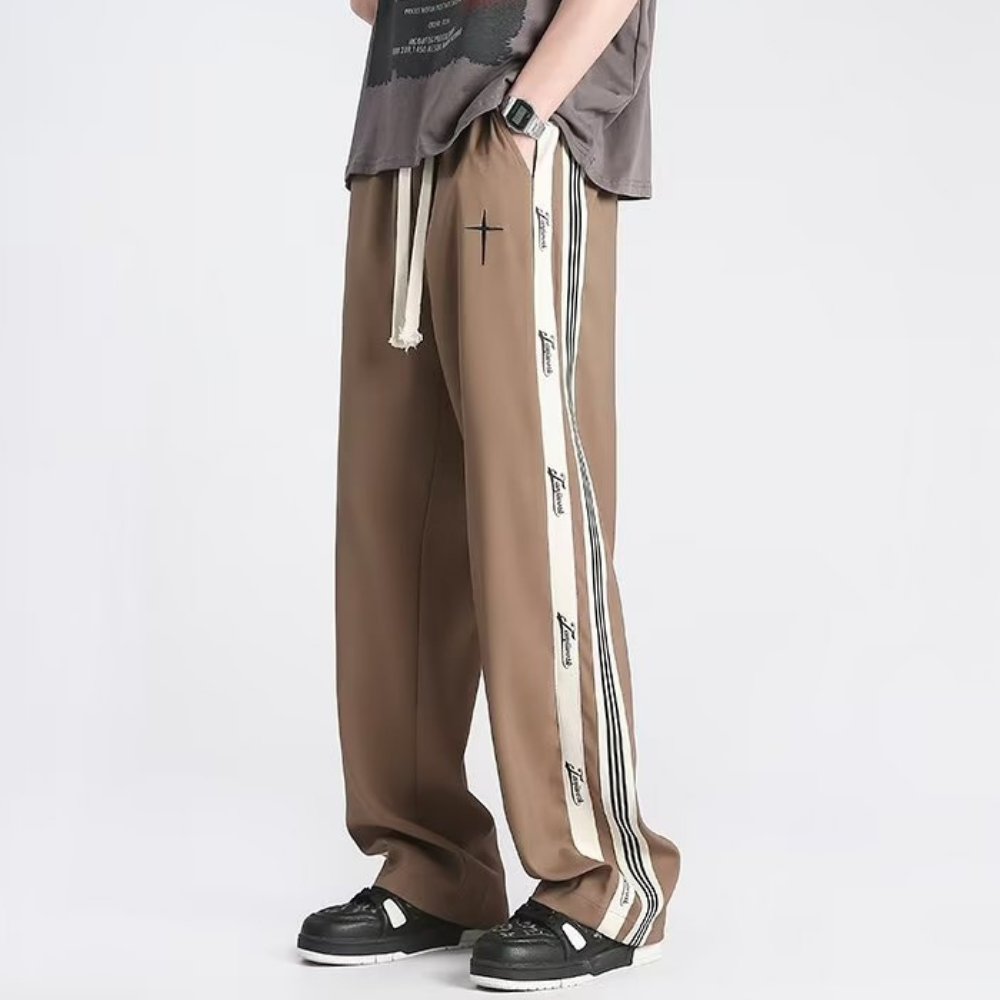Classic Side Stripe Lettering Sweatpants