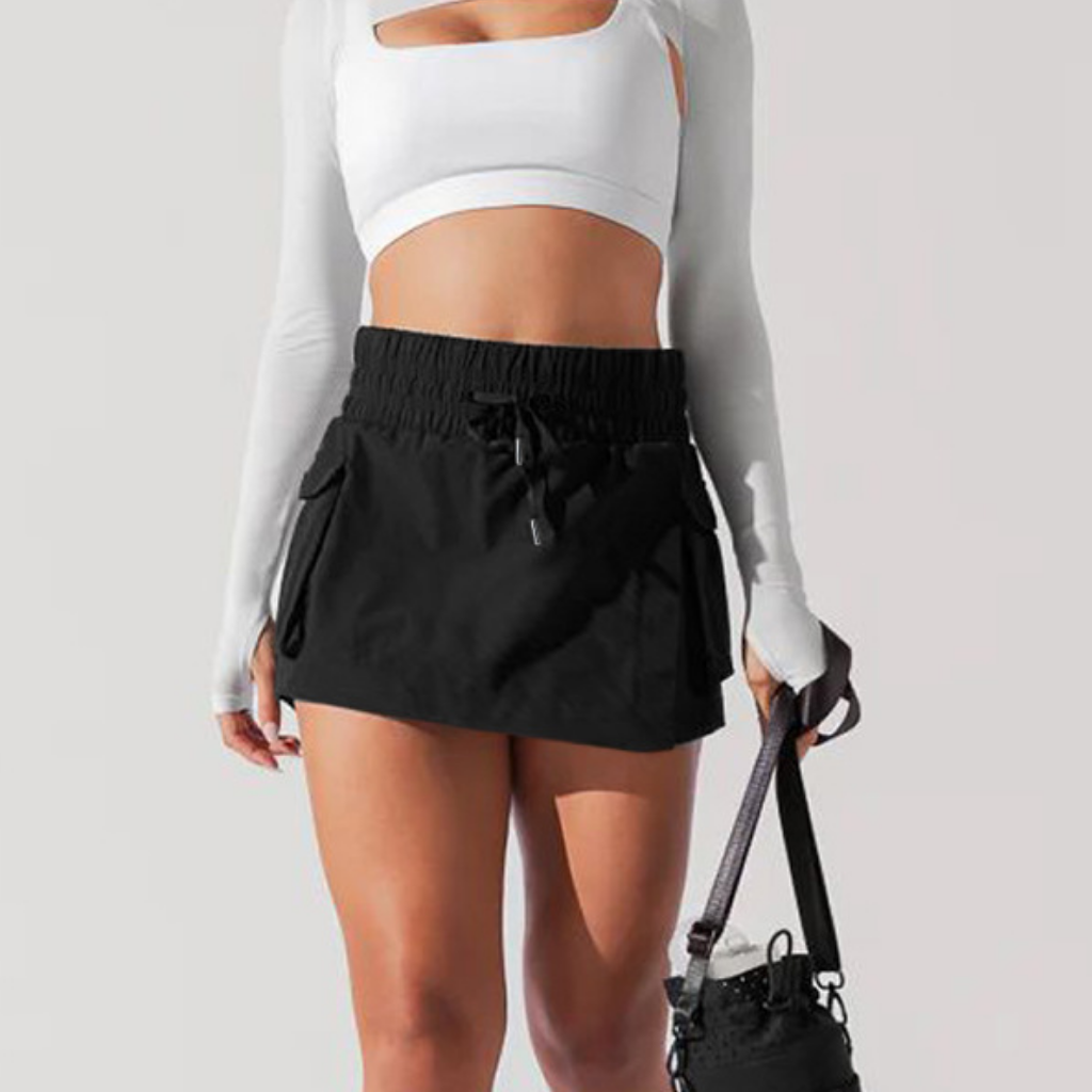 Women's Athletic High Waist Cargo Shorts