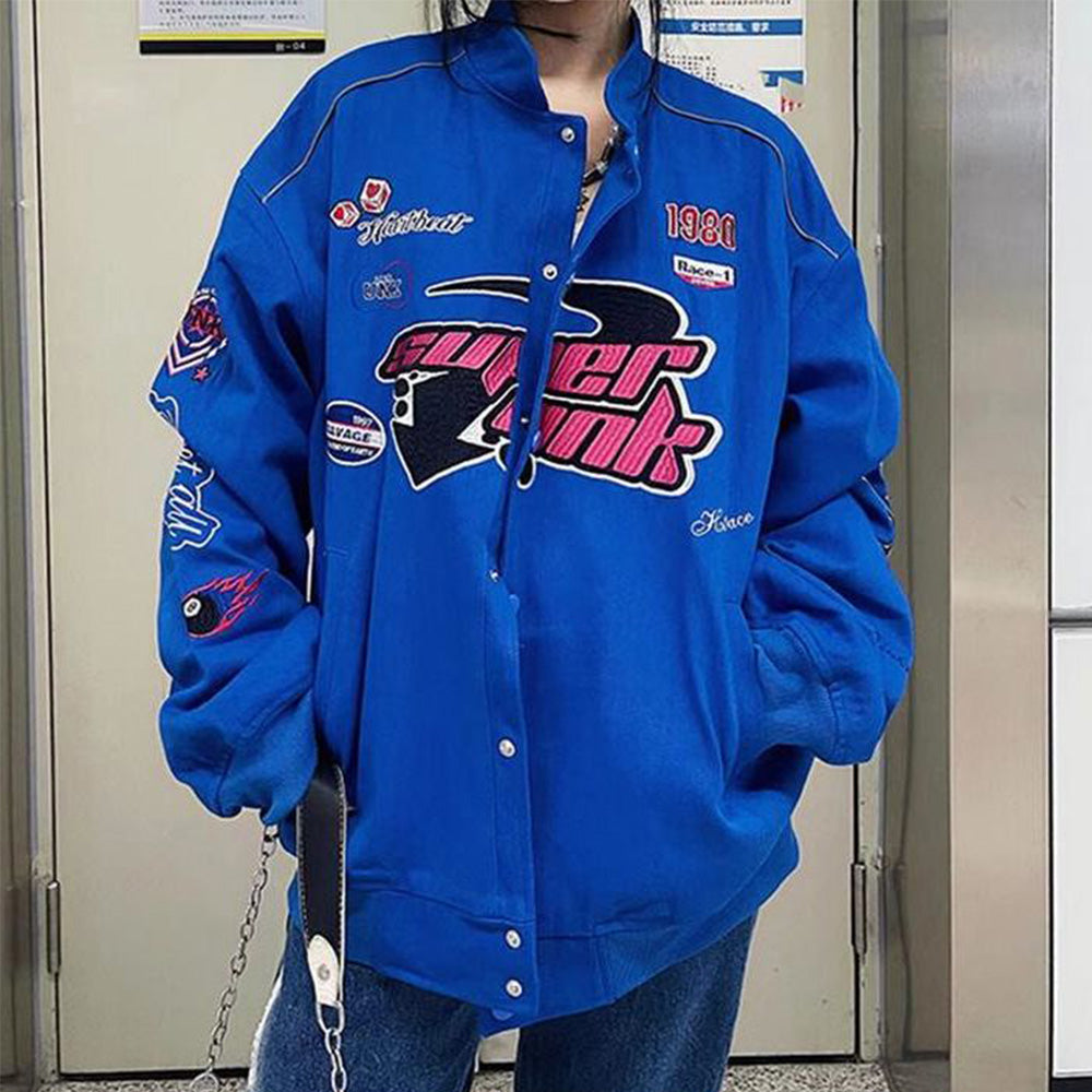 Vintage High Street Embroidery Racing Jacket