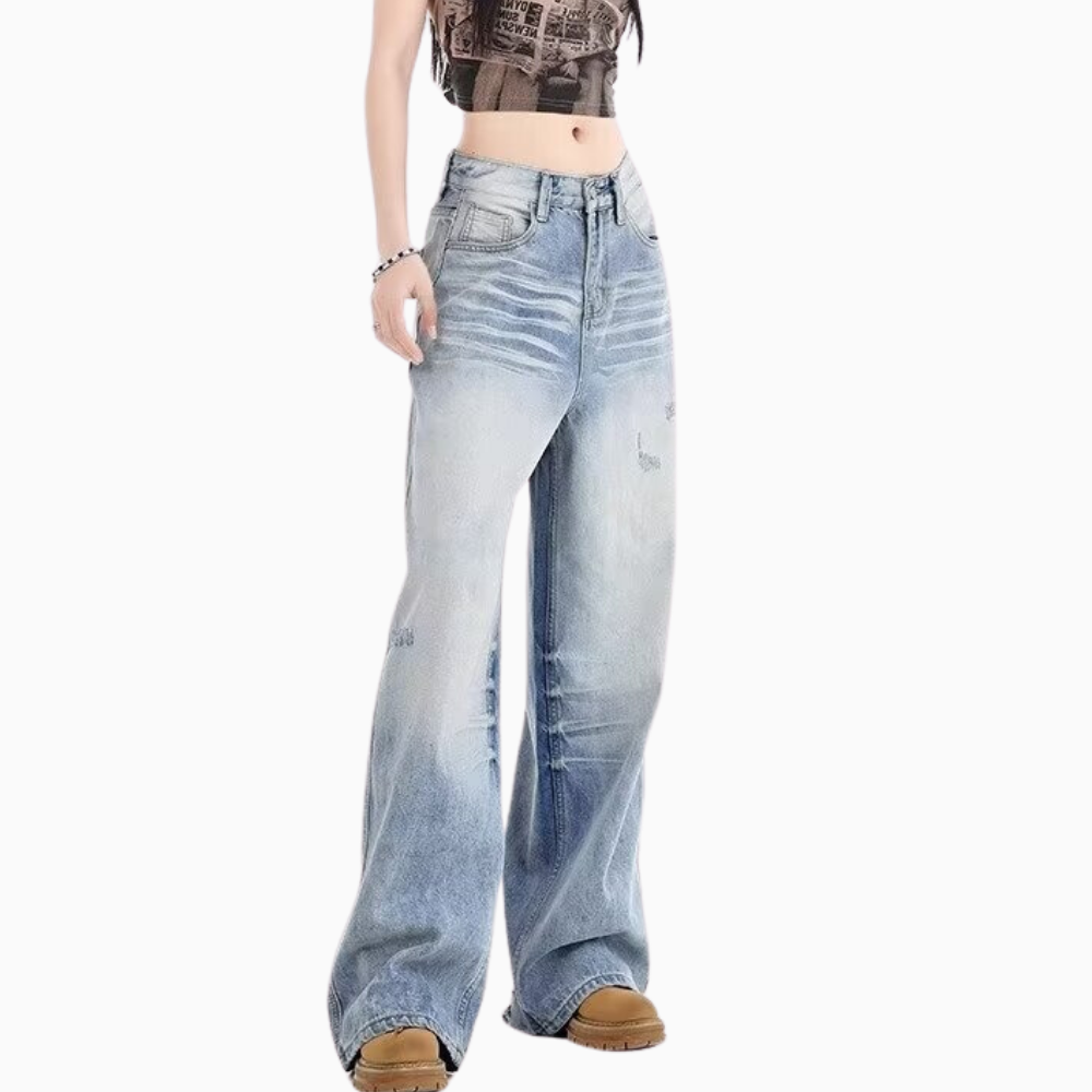 Women's American Loose Floor-Mopping Jeans