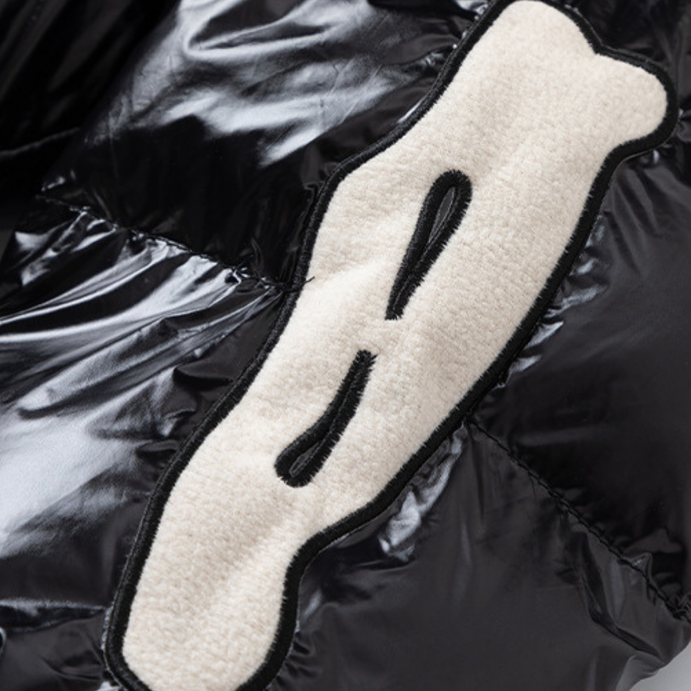 Halloween Skeleton Patch Hooded Coat