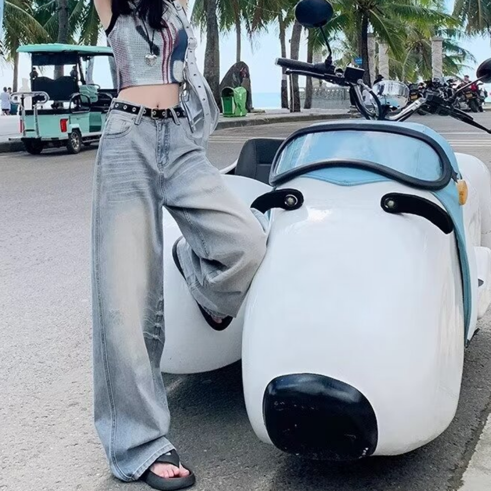 Women's American Loose Floor-Mopping Jeans