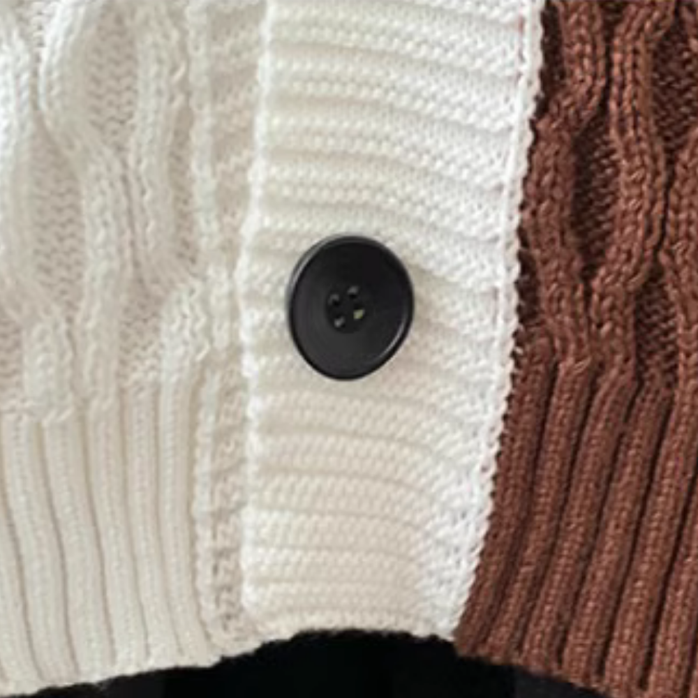 Classic Patchwork Knit Cardigan