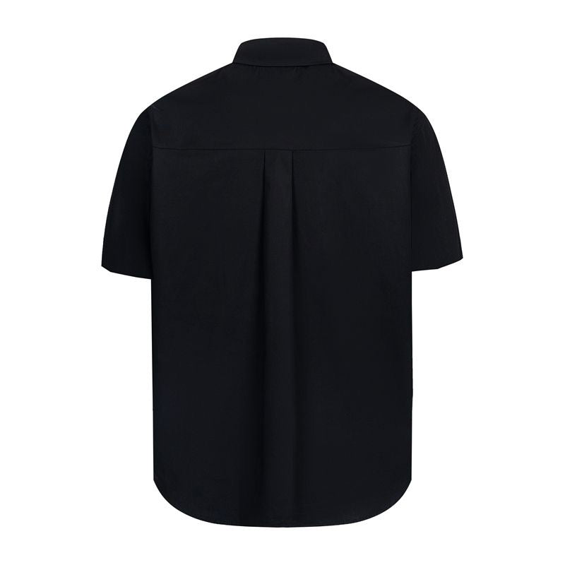 Flower embroidery tie graffiti shirt