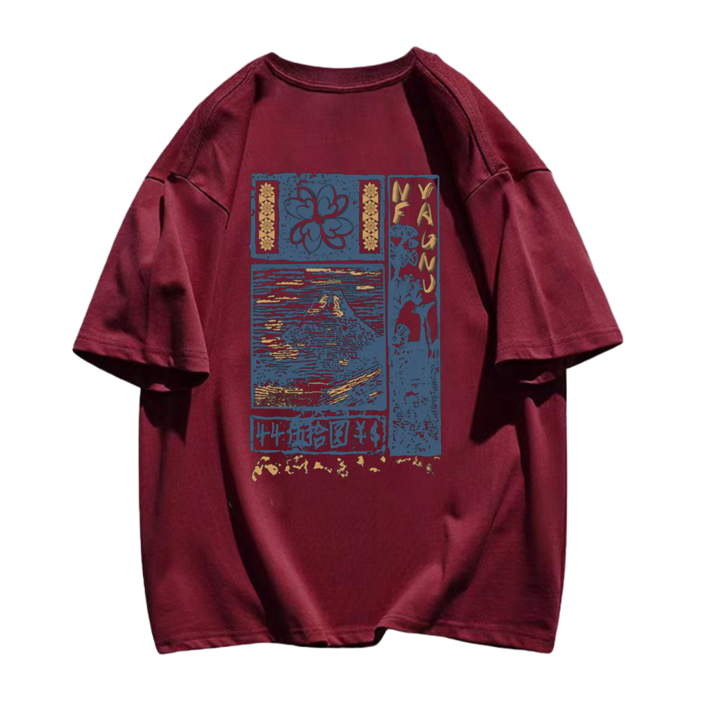 Vintage Landscape Print T-shirt