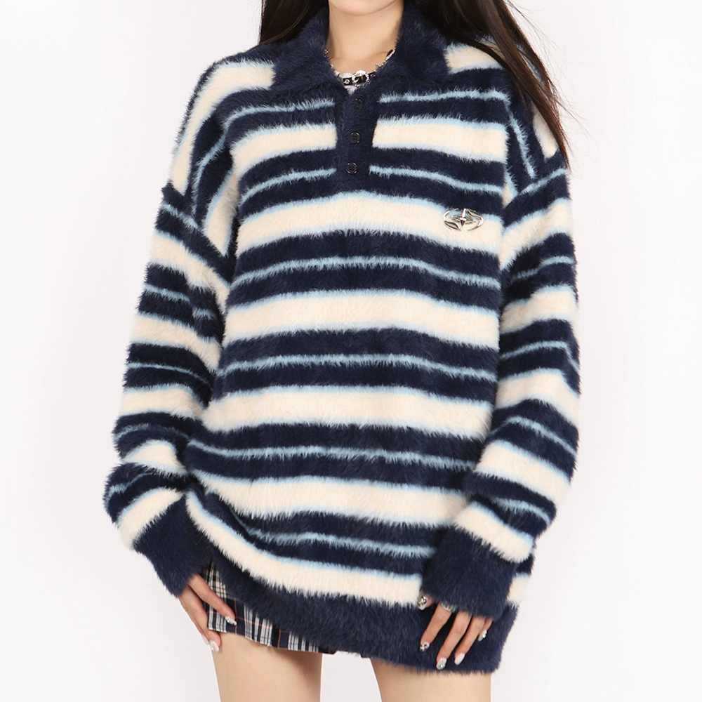 Japanese Imitation Mink Polo Sweater