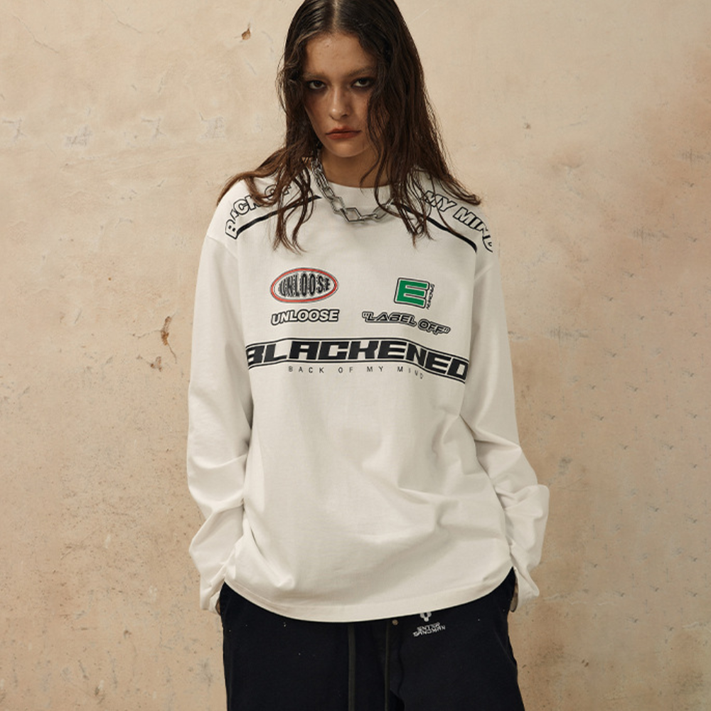 American Motorcycle Style Round Neck Sweatshirt