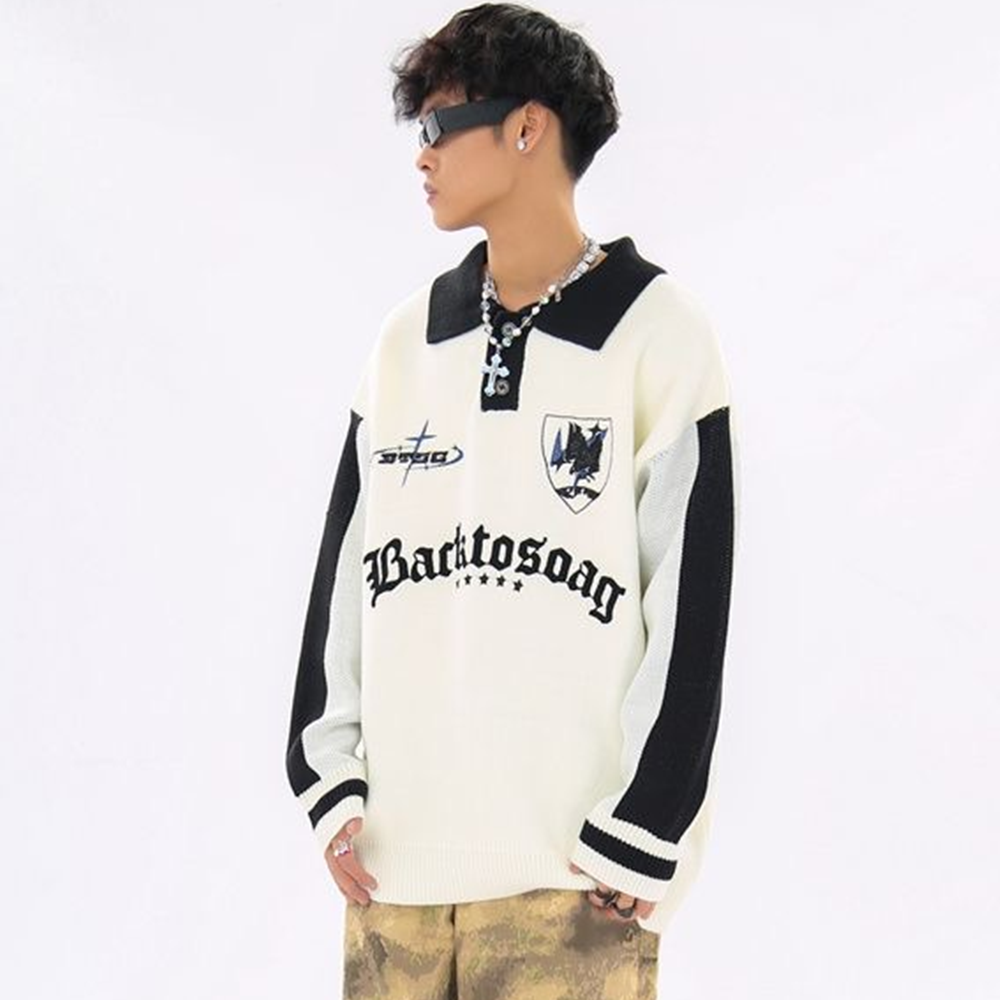 High Street Letter Polo Sweater