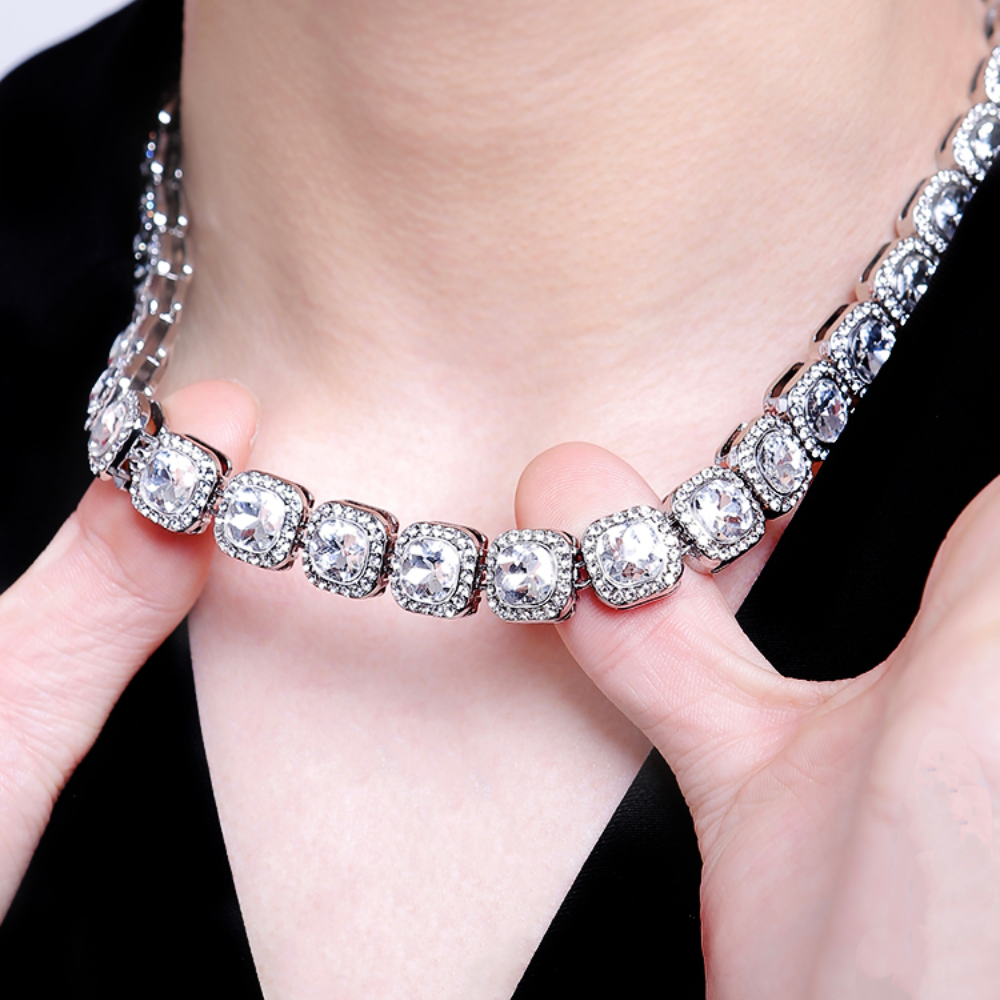 Square Diamond Cuban Necklace