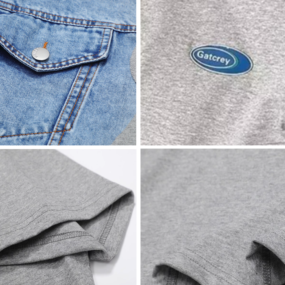 Japanese Denim Spliced T-shirt