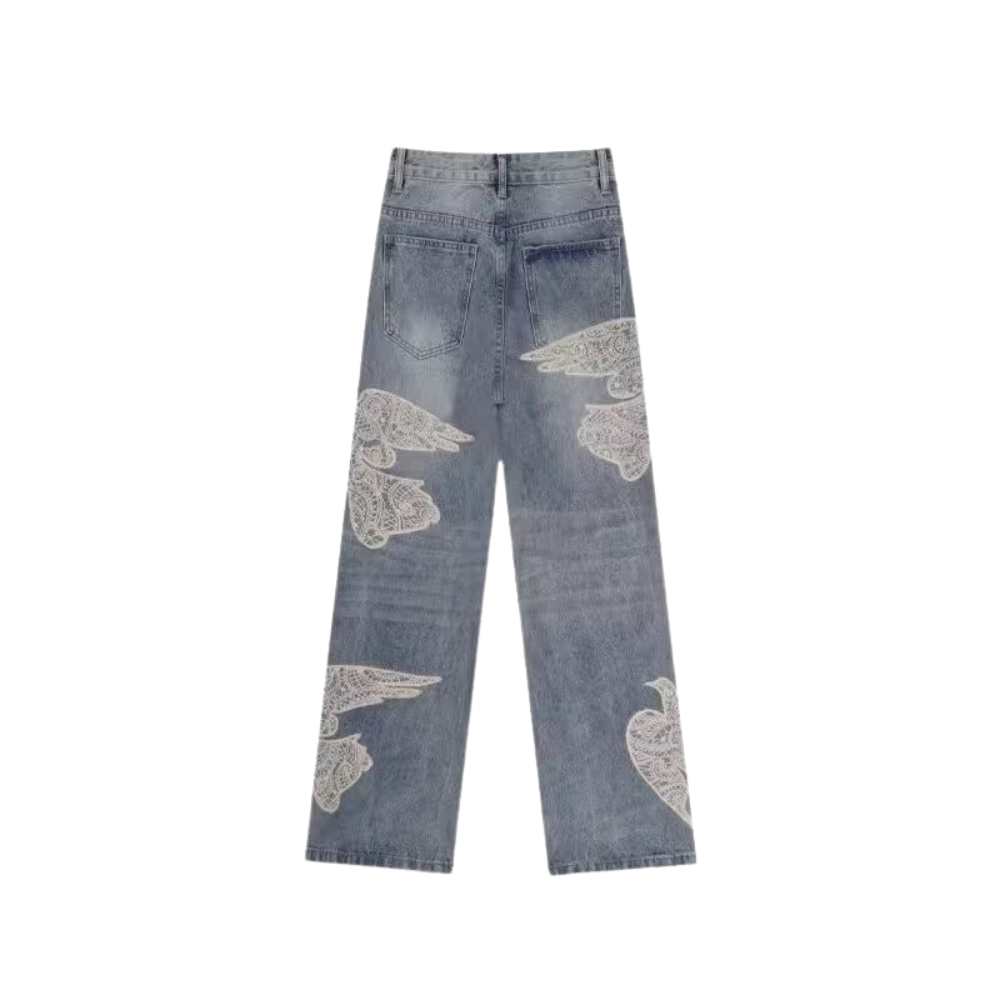 Unseen Echoes Freedom in Stitches Jeans