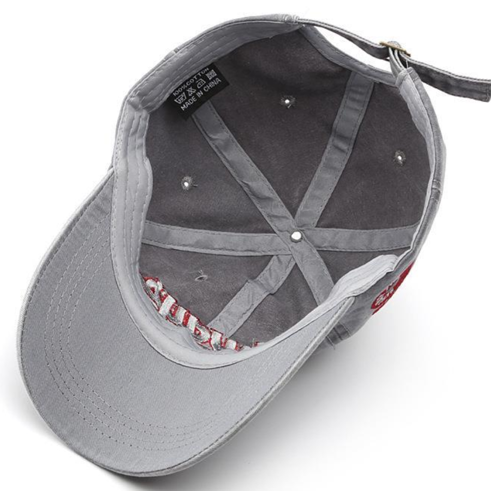 Street Washed Letter Embroidered Hat