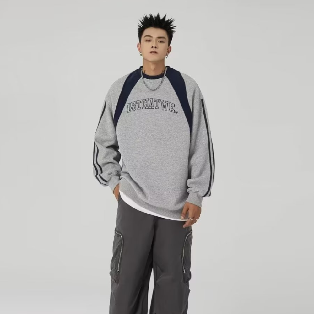 American Simple Printed Raglan Sweatshirt