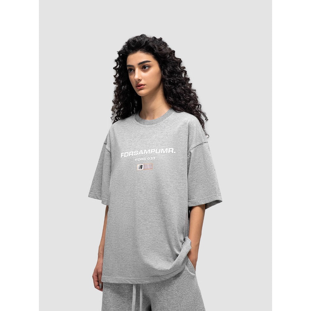 Street Philanthropist Foam Print Short Sleeve T-Shirt Men's and Women's Summer High Street Loose Top T-Shirt