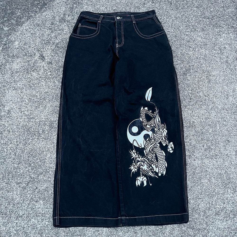 Baggout Jeans Yin Yang Dragon