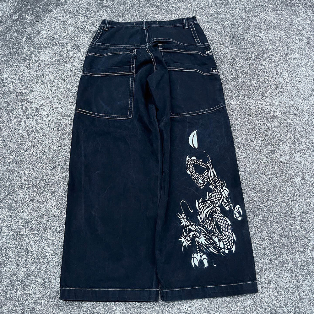 Baggout Jeans Yin Yang Dragon