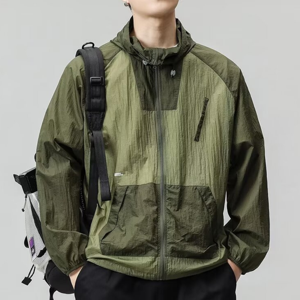 Spliced Ice Silk Sun Protection Jacket