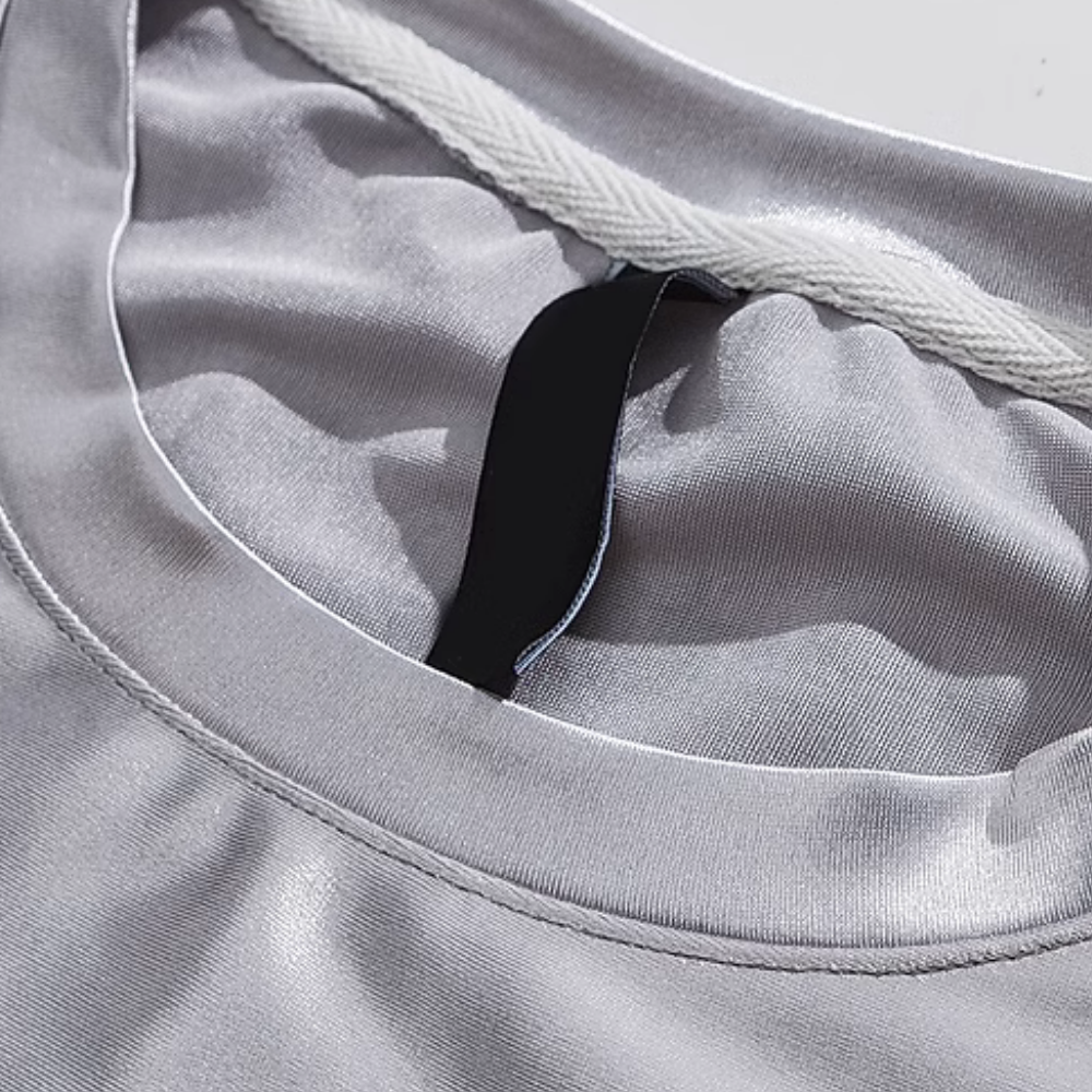 Satin Reflective Raglan Jersey Sweatshirt