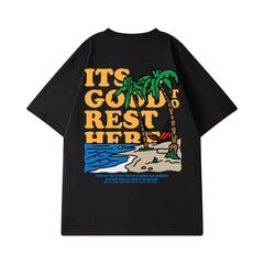 Street Philanthropist Summer Vacation Trends ins Short Sleeves Details
