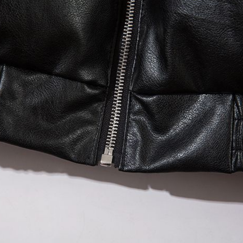 Star Letter Patch Stand Collar Coat