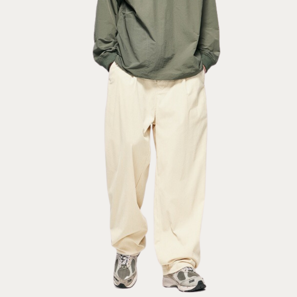 Solid Color Straight Corduroy Sweatpants