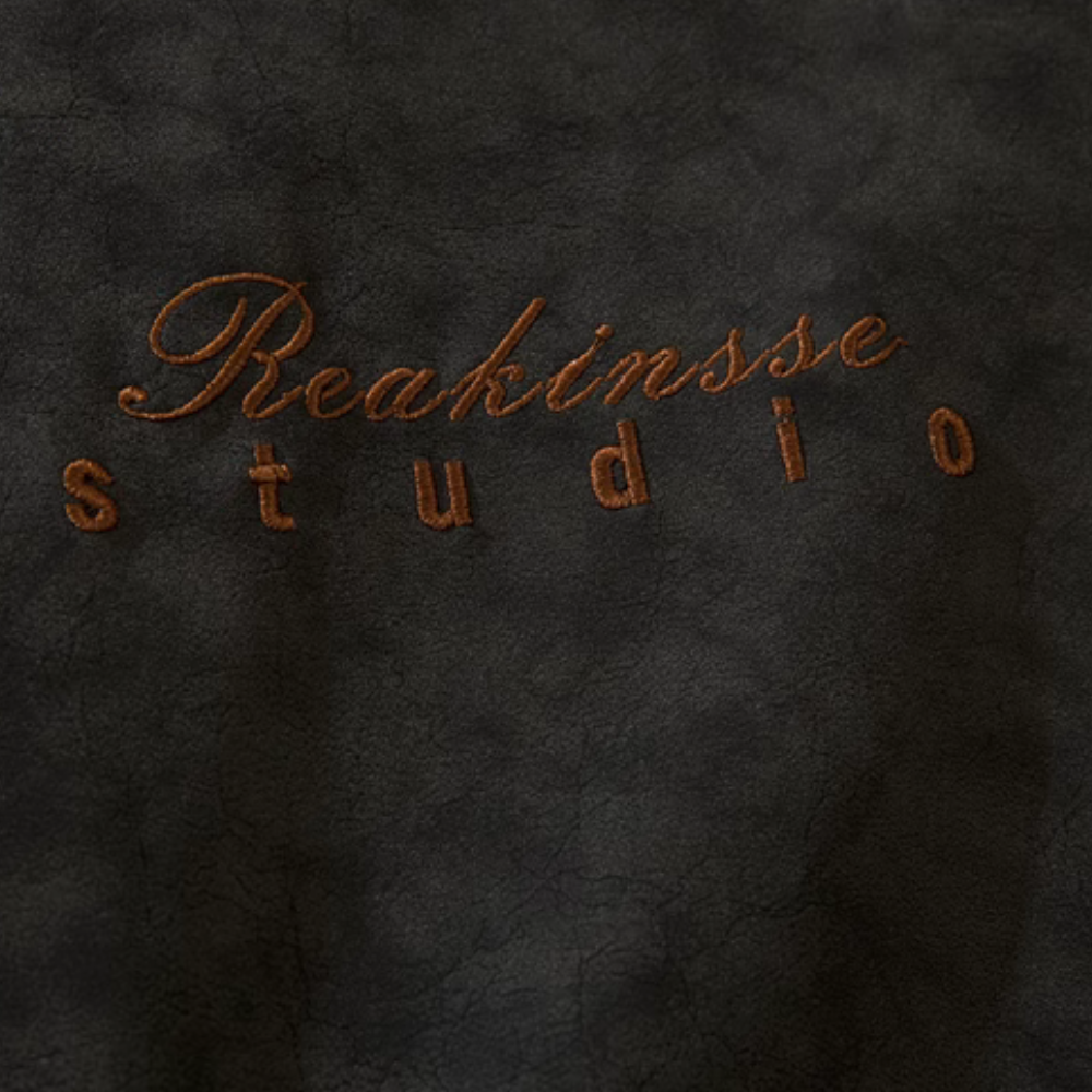 Star Letter Embroidered Suede Jacket