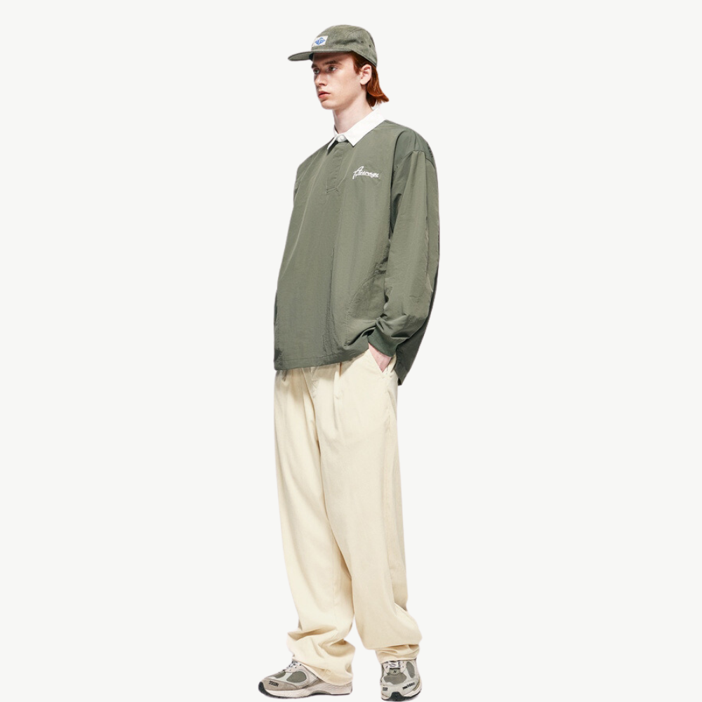 Solid Color Straight Corduroy Sweatpants
