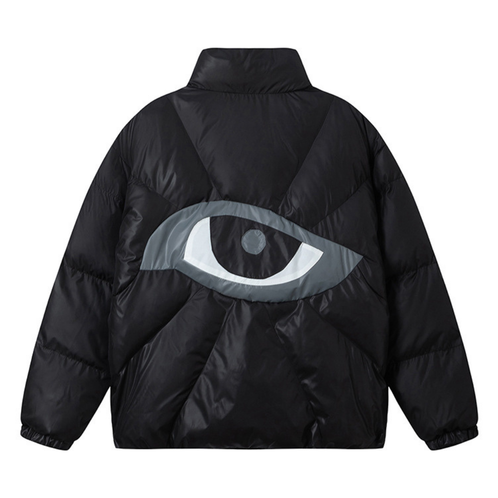 God's Eye Patch Quilted Coat